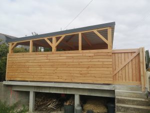 Carport avec portillon